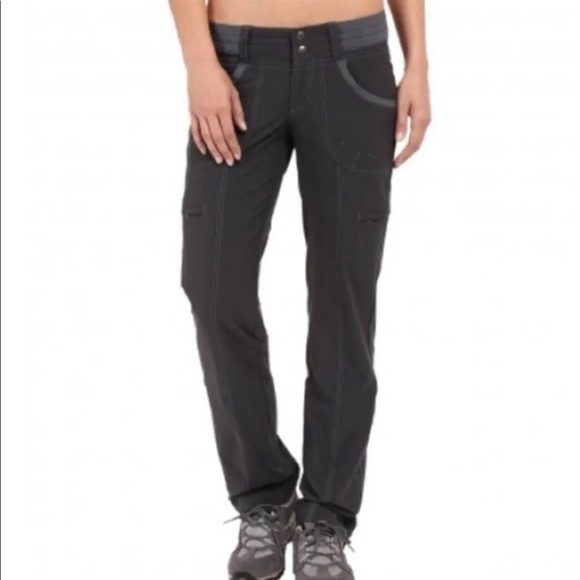 Kuhl Durango Hiking Cargo Pants Sz. 8 Gray Cinched Leg Drawstring Waist Outdoors - Picture 2 of 7
